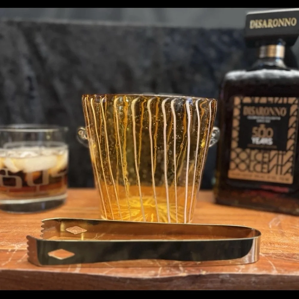 Vintage Murano Venini for Disaronno hand-blown art glass ice bucket Circa 1960’s